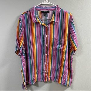 Forever 21 Multi-Colored Button Down